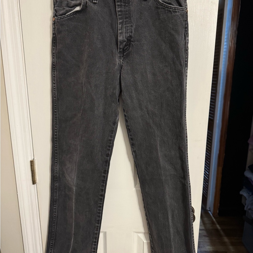 Wrangler Black Straight-Leg Jeans Classic Denim